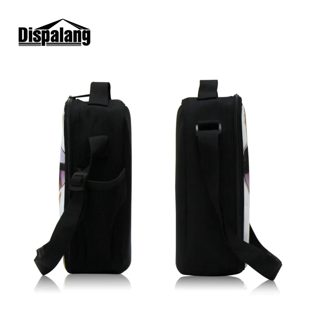 Dispalang красные сумки для ланча с цветочным принтом детей персонализированная