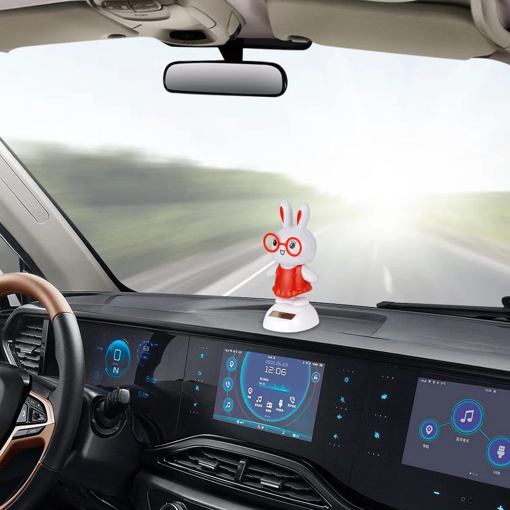 Автомобильные украшения милый танцующий кролик с головой кукла украшение салона