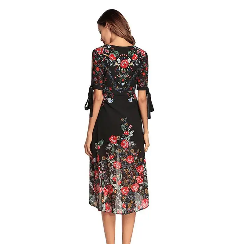 2018 сезон: весна–лето Boho Повседневное Платья Нерегулярные Для женщин ретро