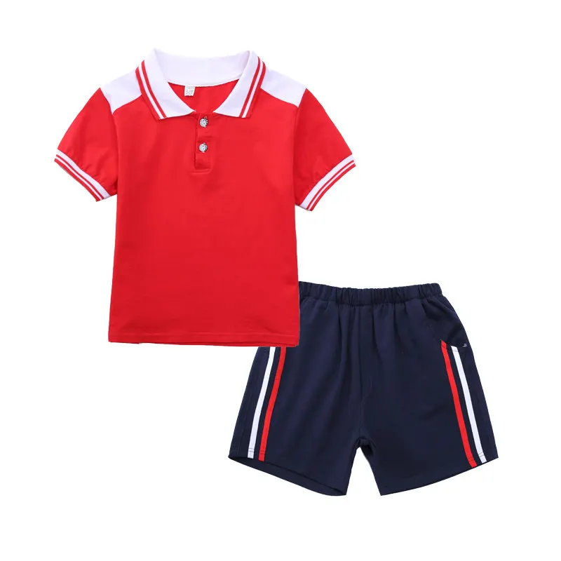 Preppy Style Summer Kids Clothing Set For Boys Girls Fashion Japanese Korean School Uniform Outfits Cosplay Costume 2Pc Suit | Детская