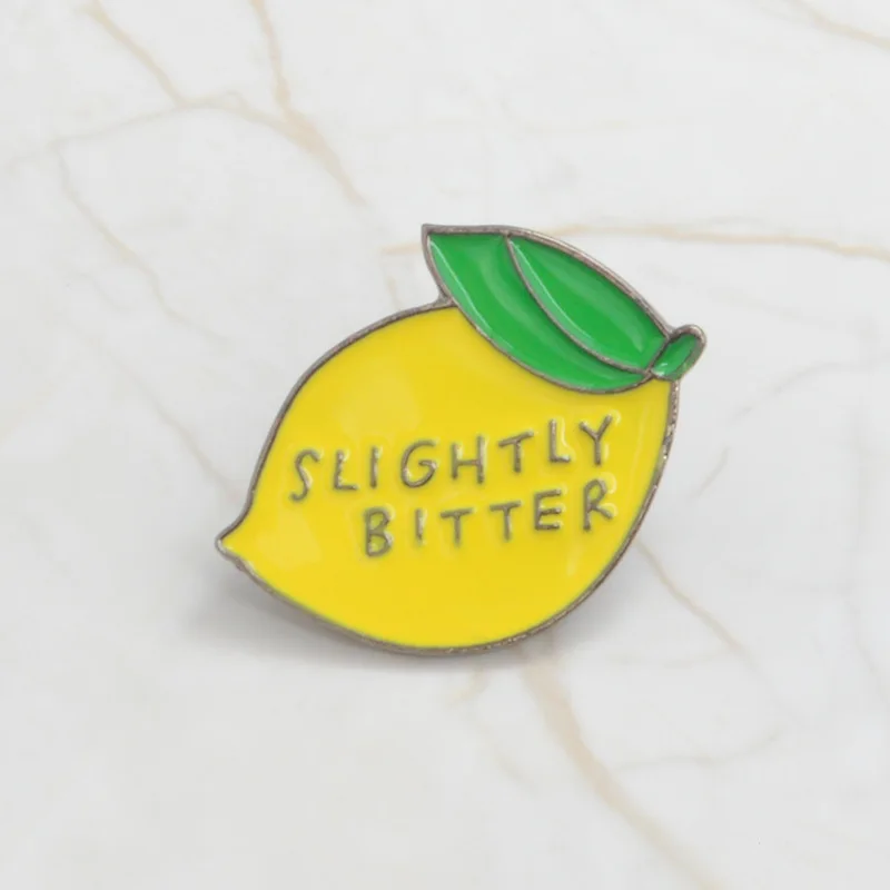 2019 мультяшная эмалированная заколка с лимоном слегка горькие броши подарок для