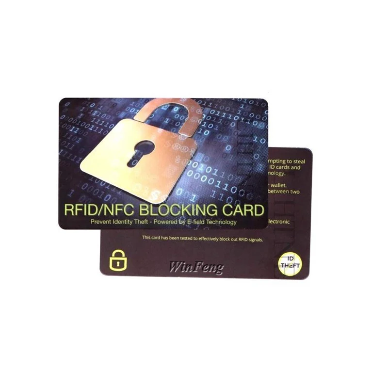 200 шт./лот RFID Блокировка Карты CMYK глянцевая отделка ПВХ анти идентификация краж