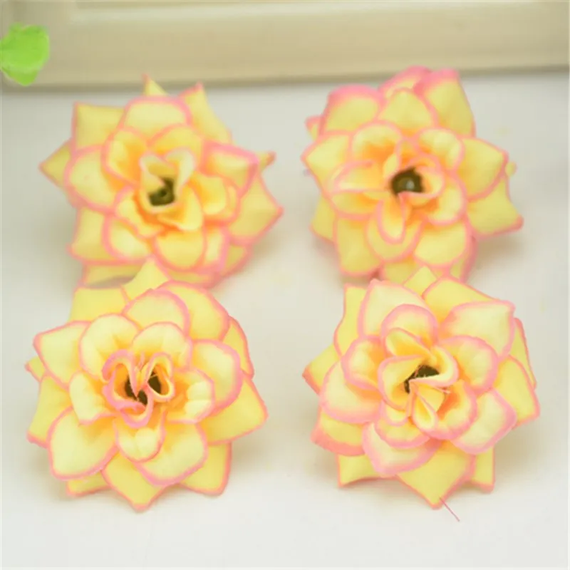 

100Pcs 4.5cm Mini Artificial Silk Rose Flower Heads For Wedding Decorativ Handmade Garland Wreath DIY Scrapbooking Fake Flower