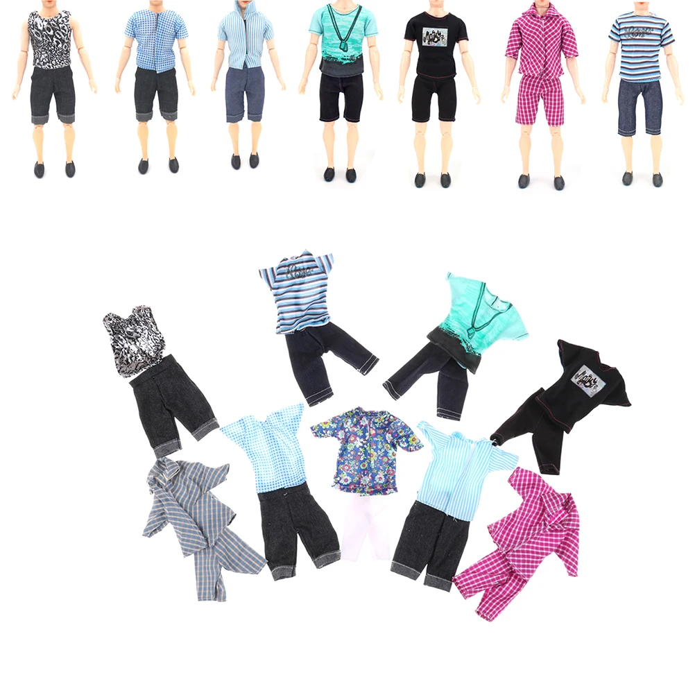 1 комплект модные повседневные костюмы одежда топы штаны для Барби мальчик друг