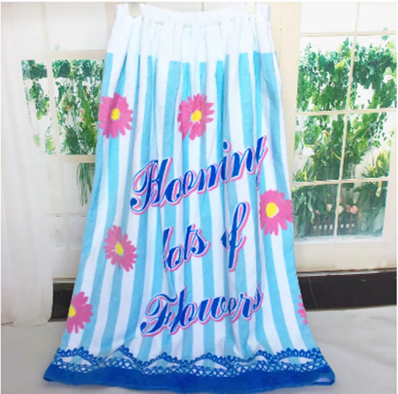 1 шт., 80X120 см, хлопок, полотенце, пригодное для носки, мягкое, водопоглощающее, регулируемое, эластичное, с кнопкой, для салона красоты, юбка, полотенце, T7 - Цвет: design 11