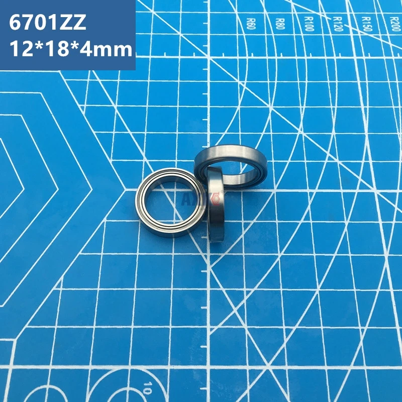 

Free Shipping 20pcs ABEC-5 6701ZZ Bearing (12*18*4 mm) Thin wall section 6701 ZZ deep groove ball bearings 61701ZZ 6701Z