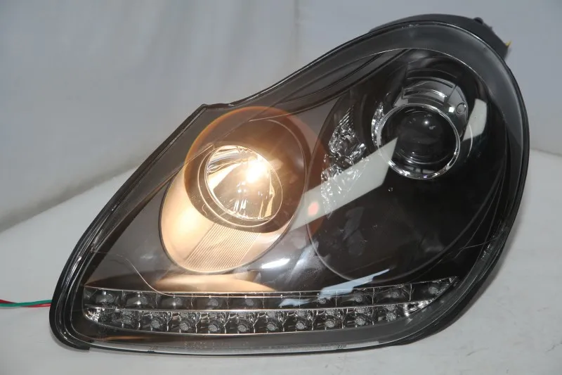 Светодиодный головной фонарь для Porsche Cayenne, передние фары 2004, 2005, 2006 лет, передние фары с дневными ходовыми огнями
