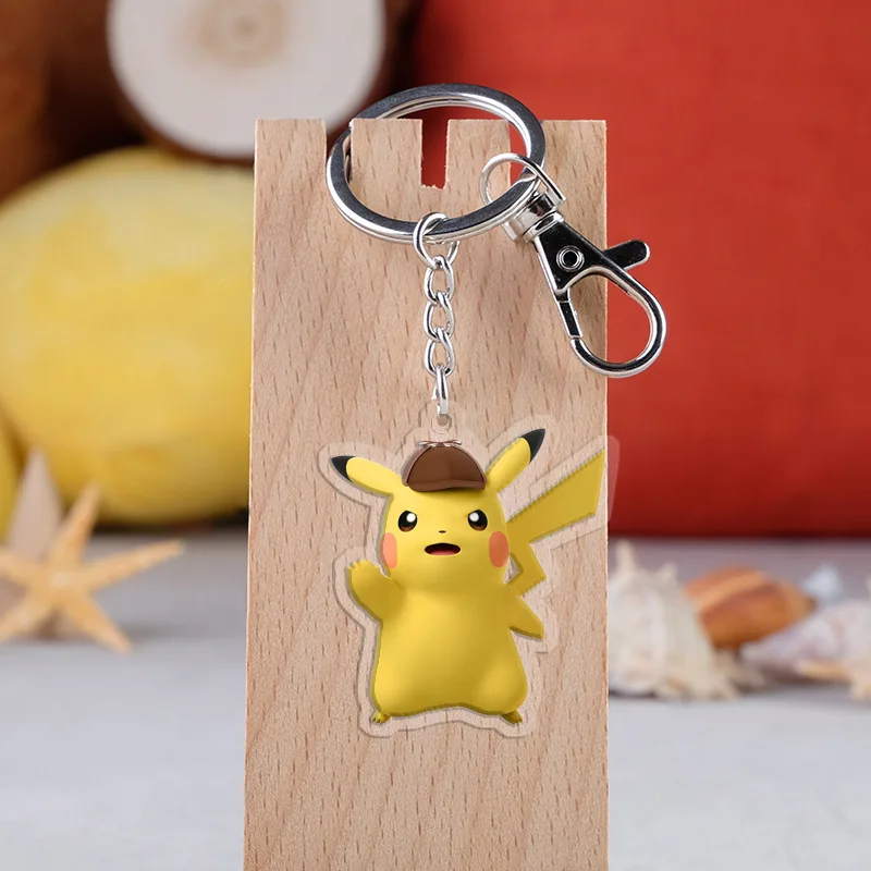 Аниме брелок Pokemon Detective Pikachu двусторонний косплей мультфильм взрослые дети