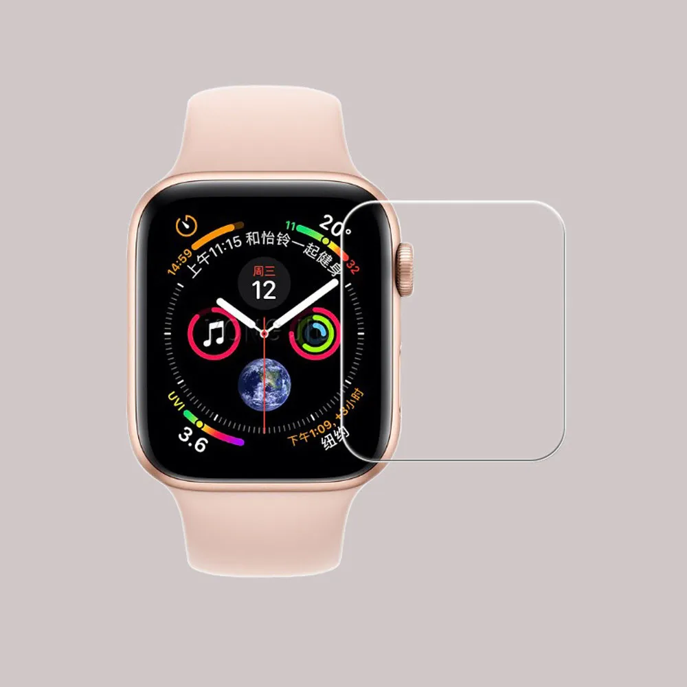 Настоящее 1 шт. закаленное стекло ЖК-экран протектор для Apple Watch серии 4 44 мм