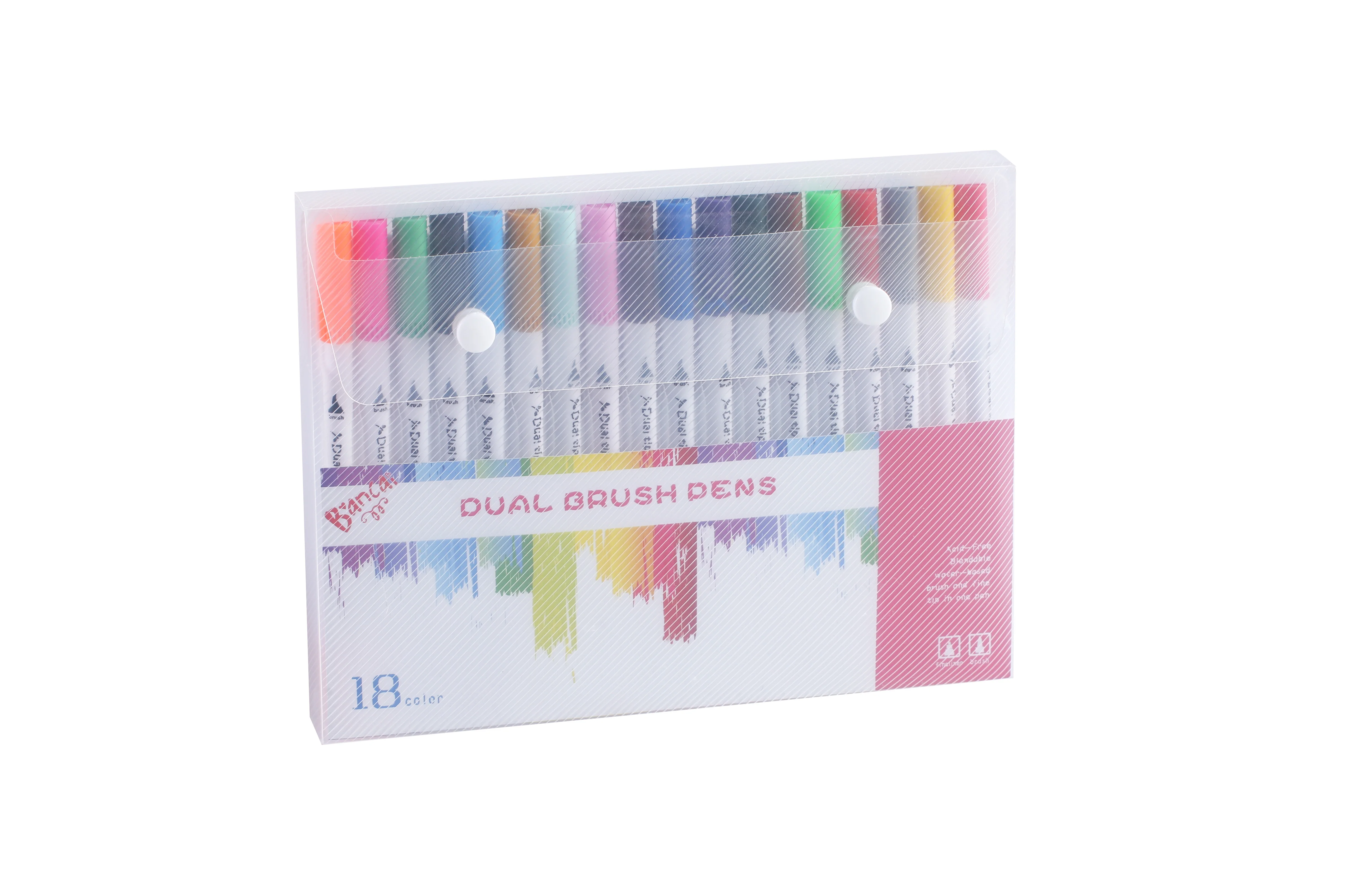 Dual Tips Brush Pen Markers Art Set Calligraphy Drawing Marker Water Based Ink Soft Fine | Канцтовары для офиса и дома
