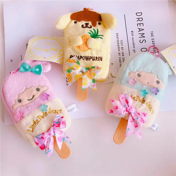 Мультфильм рисунок «Hello Kitty» с рисунками из мультфильма «My Melody Cinnamoroll Собака пудинг собака персонажи Little Twin Stars брелок для ключей "мороженое" сумка Подвеска для детей Подарки