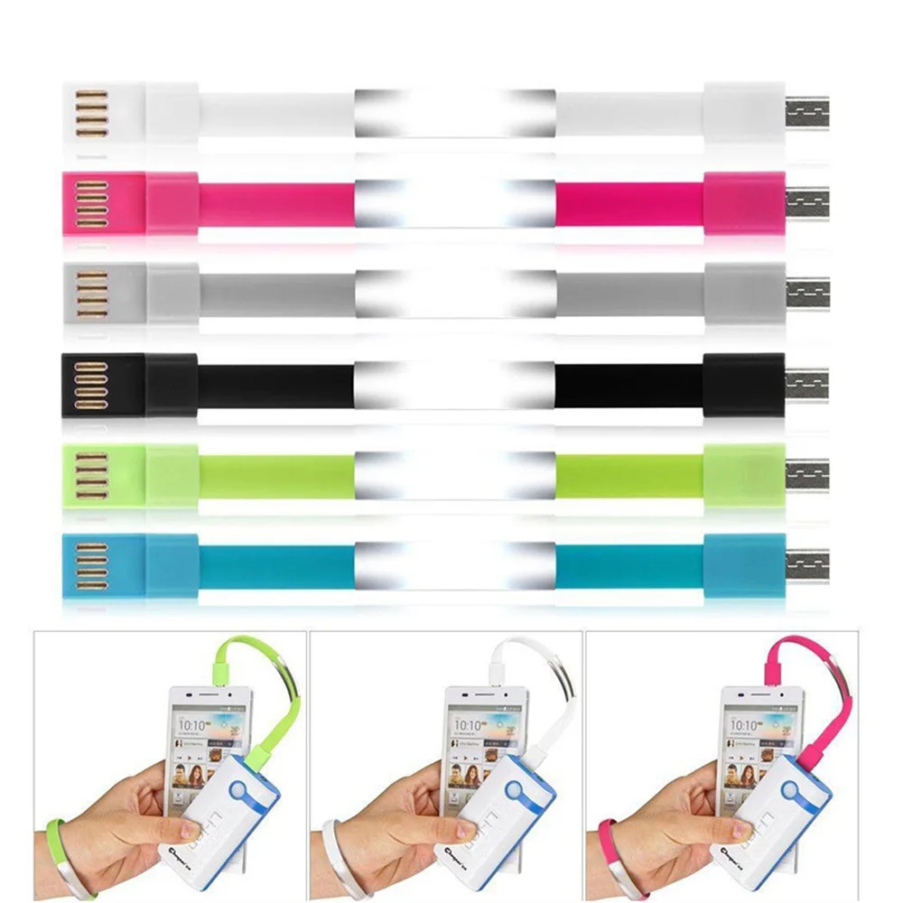 Портативный мини браслет KISSCASE Type C/8Pin/Micro USB кабель для зарядки и передачи данных