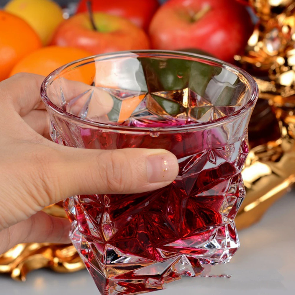 2 шт./компл. квадратная Хрустальная стеклянная чашка для виски домашнего бара