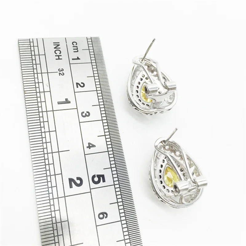 Полые сердца 925 стерлингового серебра Свадебная искусственная кожа набор