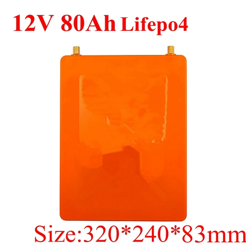 Чехол 12 В 80 Ач Аккумулятор Lifepo4 Lifepo LFP с BMS светодиодный 5 USB для моторной лодки