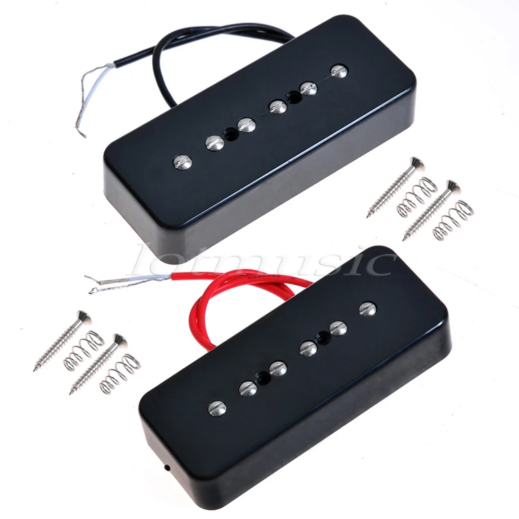 2 комплекта черный пикап для электрической гитары|neck pickup|electric guitar pickupsguitar pickup |