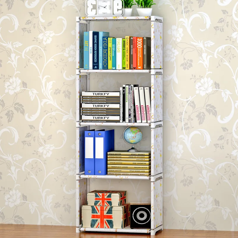 5 слоев DIY книжная полка свободно собранная Съемная Нетканая ткань стоячий