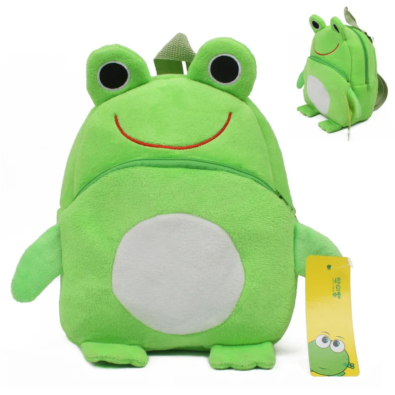 Frog Mini Schoolbag Baby Backpack Children's Shool Bags Kids Plush Backpack for Birthday Christmas Gift