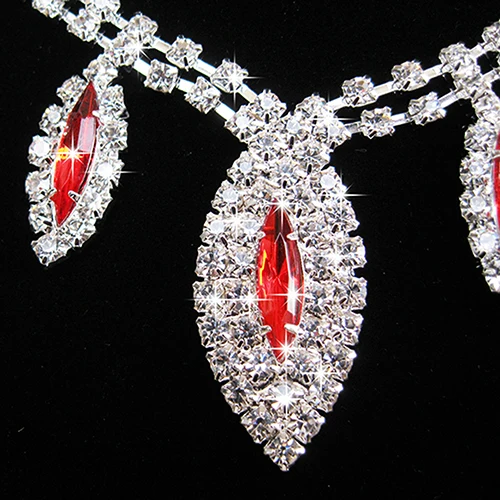 Женское Ожерелье Стразы с подвеской в виде капли воды серьги свадебный комплект