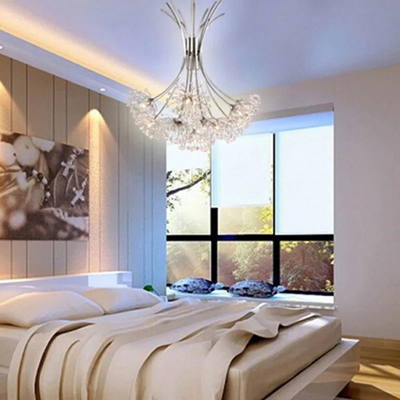 Фото ZX Modern K9 Crystal Chandelier G4 LED Dandelion H80cm Lights Lustre Sitting Room Indoor Decorative Ceiling Lamp Tree Lampshade Лампы и ZX Modern K9 Crystal Chandelier G4 LED Dandelion H80cm Lights Lustre Sitting Room Indoor Decorative Ceiling Lamp Tree Lampshade Лампы и
