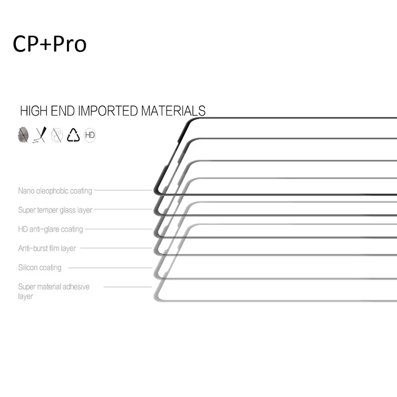 Закаленное стекло Nillkin XD CP + Pro Max для Xiaomi Redmi K20 полное покрытие экрана изогнутое