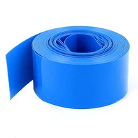 16ft 5m long 23mm blue pvc heat shrink tubing sleeve wrap for 1 x aa battery