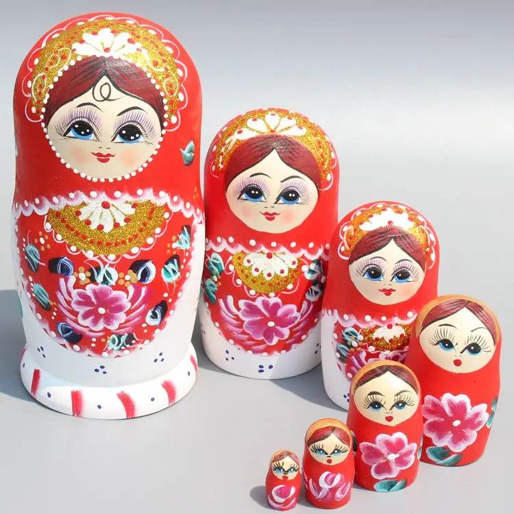 7 шт./компл. набор кукол Матрешка ручной росписи креативное свадебное украшение