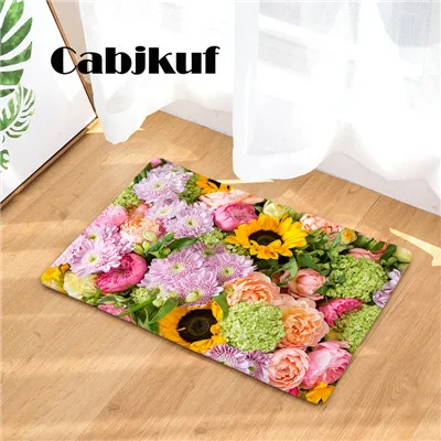 Придверные коврики с цветочным принтом коврики для кухни и ванной 40X60or50x80cm - Цвет: 5