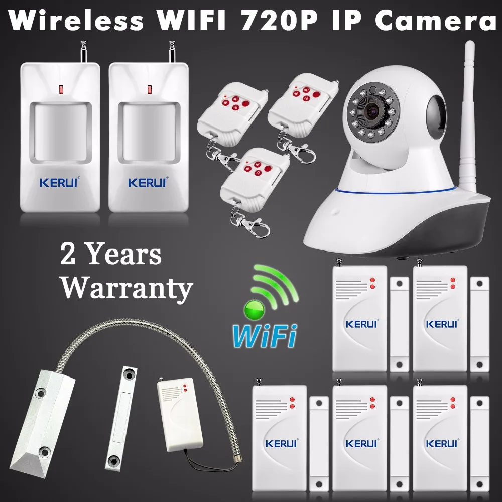 Беспроводной Wi-Fi 720 P Камера GSM SMS для Умный дом сигнализации Системы Ночное