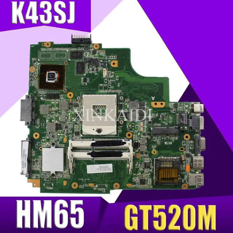 XinKaidi K43SJ Материнская плата ноутбука для ASUS X43S A43S K43S A83S A84S K43SV материнская 100% ОК 1 ГБ