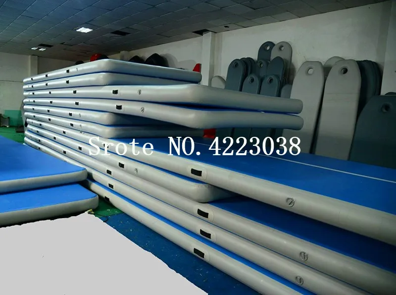 Бесплатная Shipping15x2x0.2m синий надувные гимнастические матрасы в тренажерном зале и