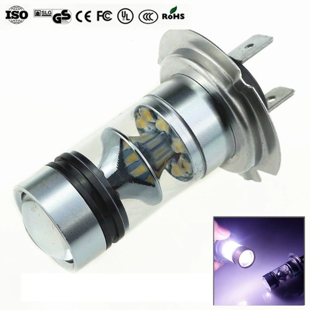 2 шт. высокое Мощность 20smd H7 8000 К LED Туман Хвост для вождения автомобиля головной свет лампы Супер яркий белый туман лампы для внедорожник DC 12 автомобилей светодиоды