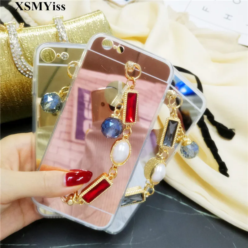 XSMYiss зеркальный чехол для телефона Samsung S6 S7 S8 S9 S10 Plus Note 5 8 9 10 роскошный блестящий