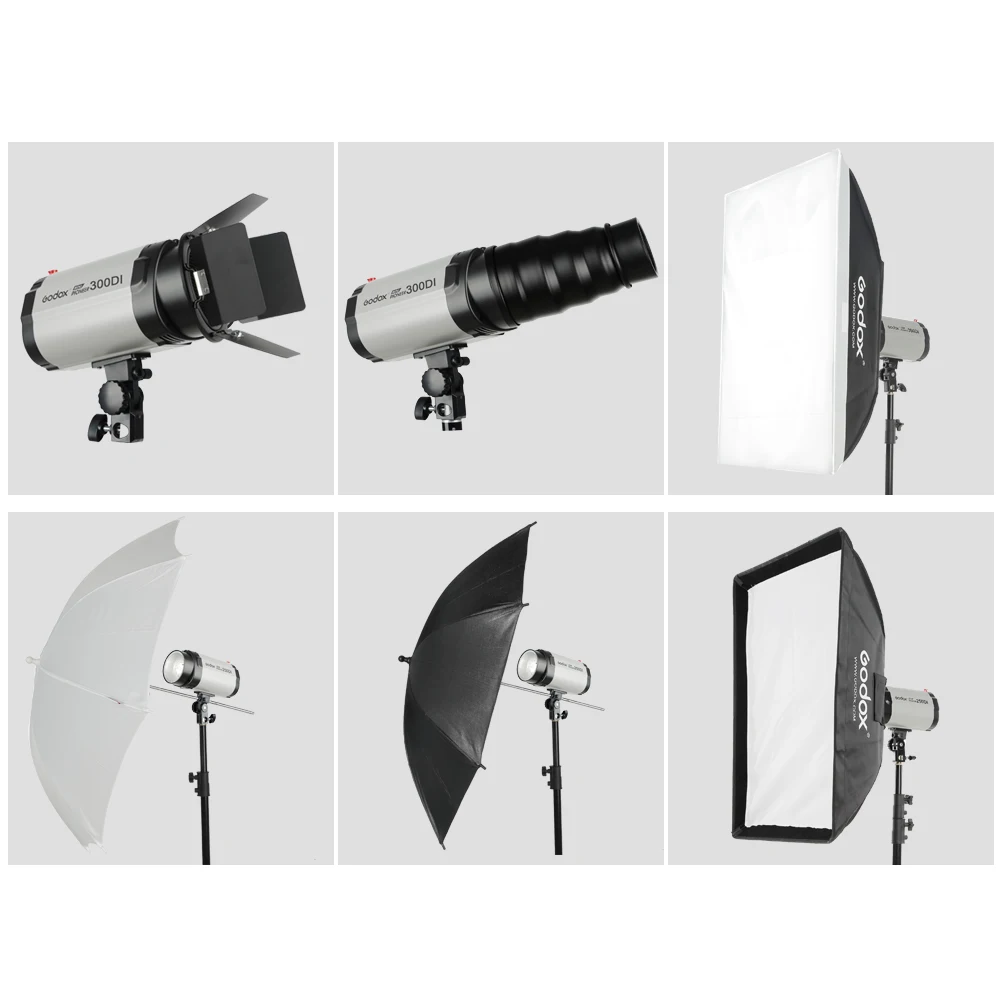 Фотографическое освещение Godox 300Ws мини вспышка для студийной фотосъемки 300DI