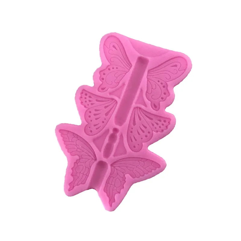 1PC Three Butterflies Shaped Silicone Cake Mold Kitchen Baking Sugar Craft Fondant Tools Decoration | Дом и сад