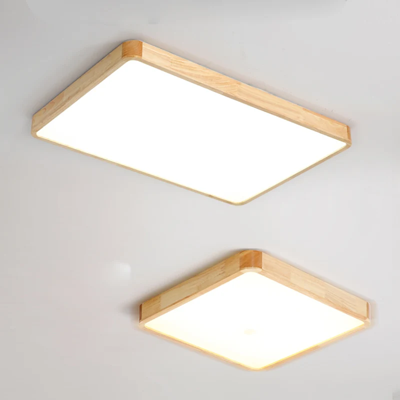 Новый светодиодный потолочный светильник массивная деревянная лампа комната