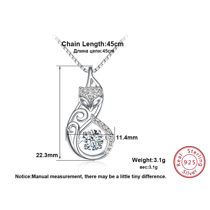 ORSA JEWELS милое ожерелье из стерлингового серебра 925 пробы с изображением лисицы 1