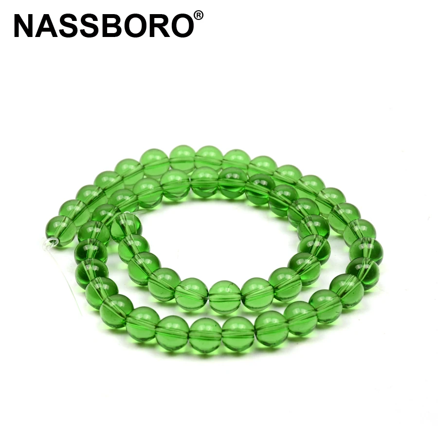 Transparent Green Man-made Crystal Beads Glass Stone for Jewelry Making Loose Spacer Bead Handmade/DIY Craft 4/6/8/10/12mm | Украшения и