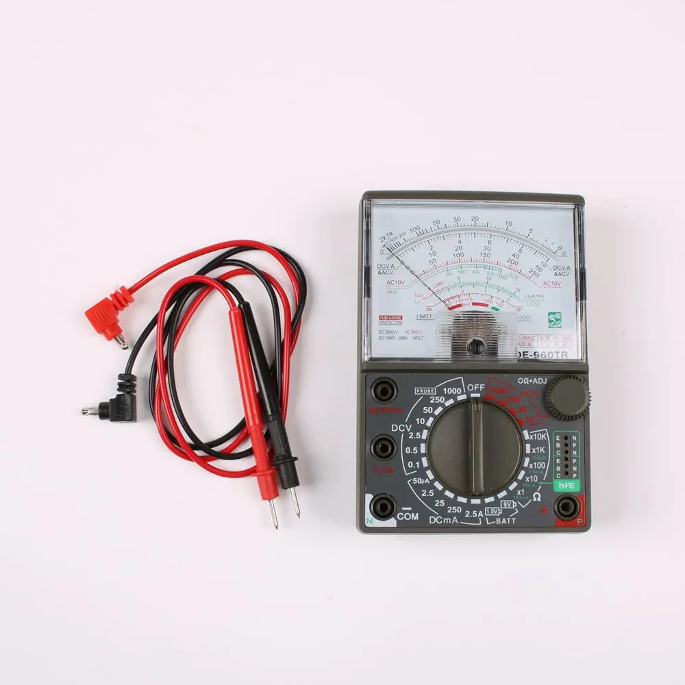 Аналоговый мультиметр de 960tr AC DC Вольт ток Ома тестирование Электрические Multitester