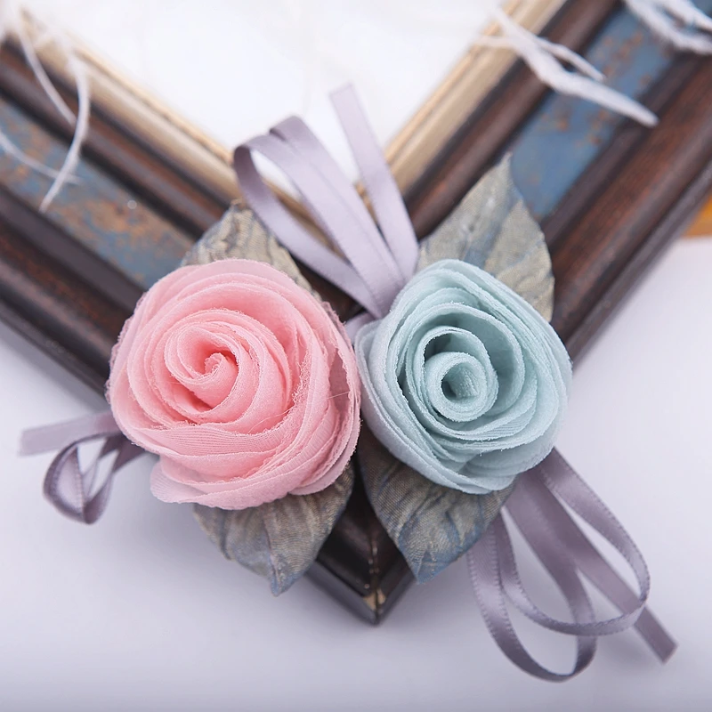 Кружевные цветы ручной работы 4 шт./лот кружевная ткань аксессуары для одежды