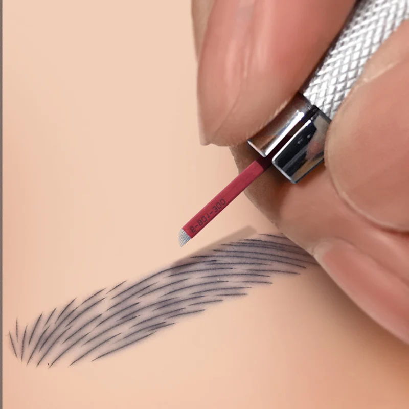 0.16mm Lamina Tebori Microblading Needles 9/12/18 pin Permanent Makeup Eyebrow Tattoo Needle For 3D Embroidery Manual Pen | Красота и