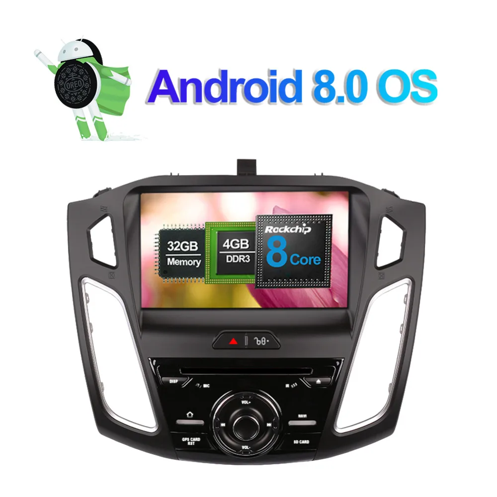 9 дюймов Android 8 0 Восьмиядерный 4 Гб RAM автомобильный Радио стерео с Bluetooth для Ford Foucs