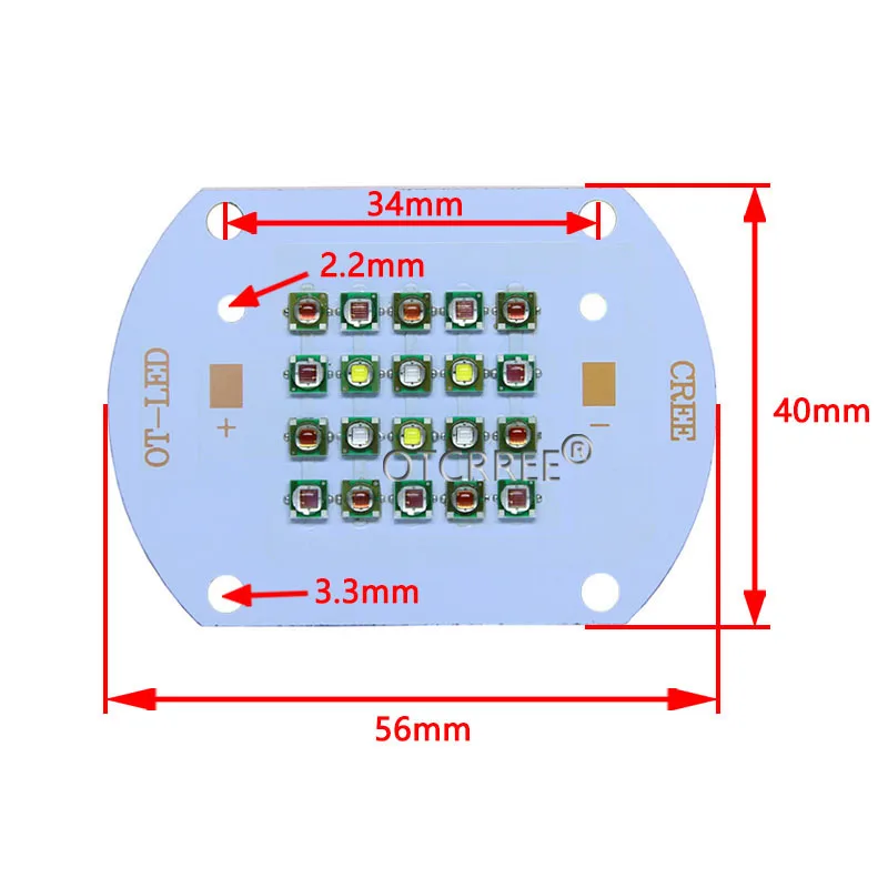 Светодиодная лампа на заказ 50 Вт 60 Cree XP E светодиодная для роста растений с