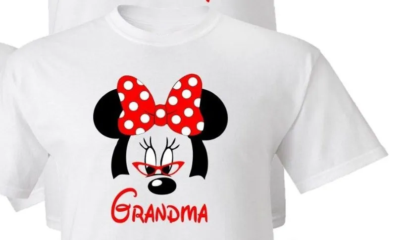 grandma Новые одинаковые футболки для мамы, папы и всей семьи с рисунком Микки и Минни футболки в стиле хип-хоп для мужчин и женщин с круглым вырезом, забавные повседневные футболки в стиле панк - Цвет: grandma