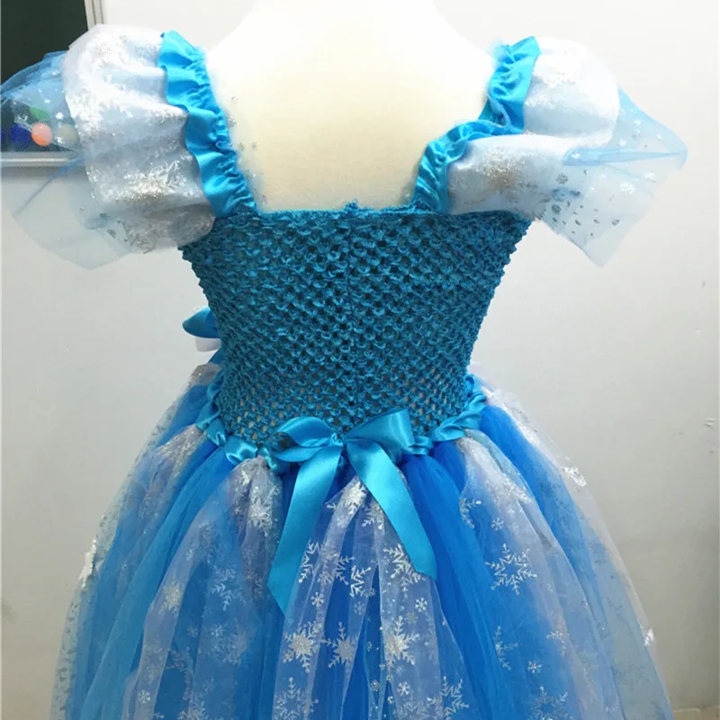 Girls Elsa Tutu Dress Cosplay Costume Halloween Christmas Kids Princess Tulle Birthday Party Ball Gowns For Children | Детская одежда и