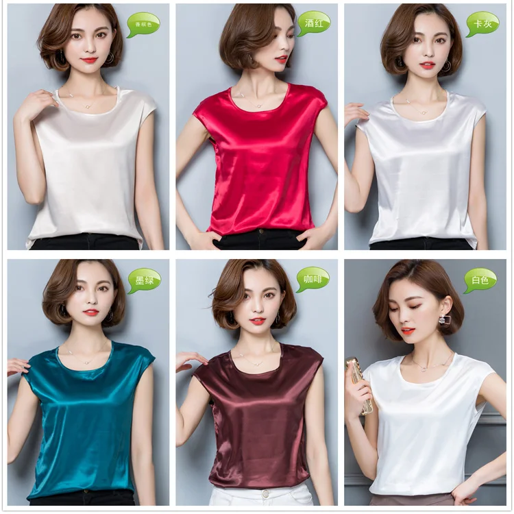 Женская атласная майка с круглым вырезом 12 цветов|satin tank|tank womensilk tank |
