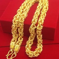 10mm thick mens chain necklace 23 6 yellow gold filled chinese dragon head necklace hip hop punk jewelry gift