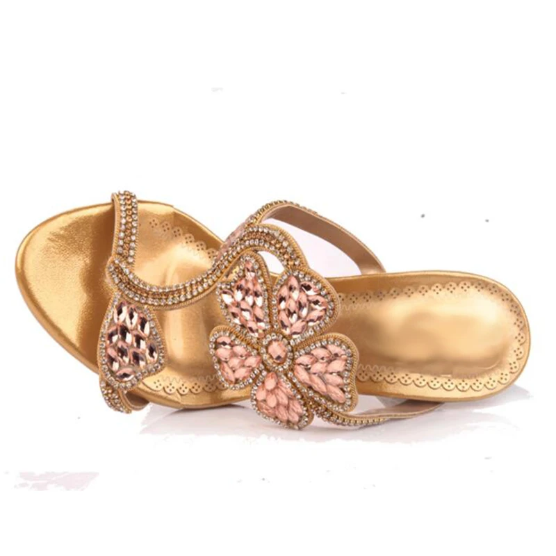 Летние Новые шикарные женские Стразы с кристаллами открытым носком Модные