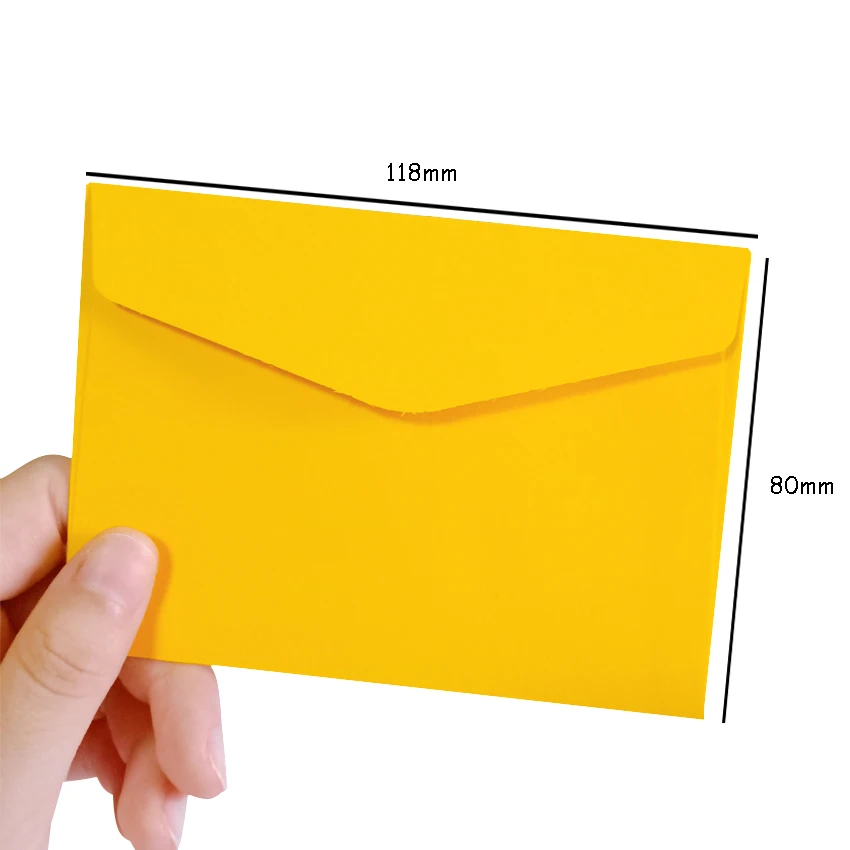 yellow 200 шт./лот, новинка, Милый Винтажный конверт ярких цветов, серия "сделай сам", Многофункциональный Конверт для приглашения на свадьбу, рождественский подарок, конверт - Цвет: yellow