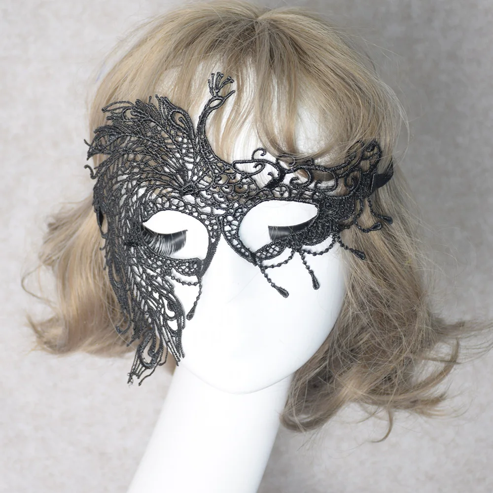1pcs Sexy Lady Party Mask Bar Dance Half Face Masks Wedding Dress Up Props Soft Halloween Phoenix Shape | Дом и сад